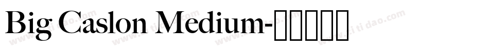 Big Caslon Medium字体转换